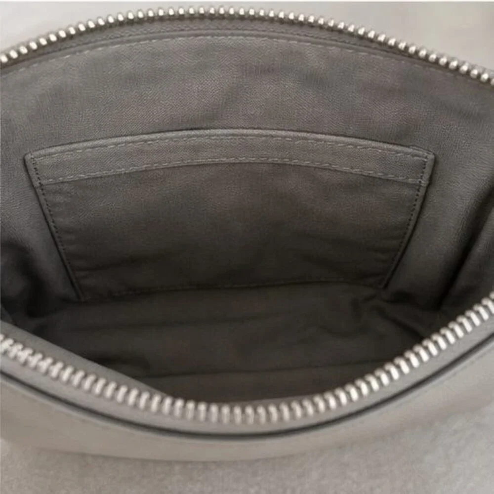 Charcoal Saffiano Crossbody Bag